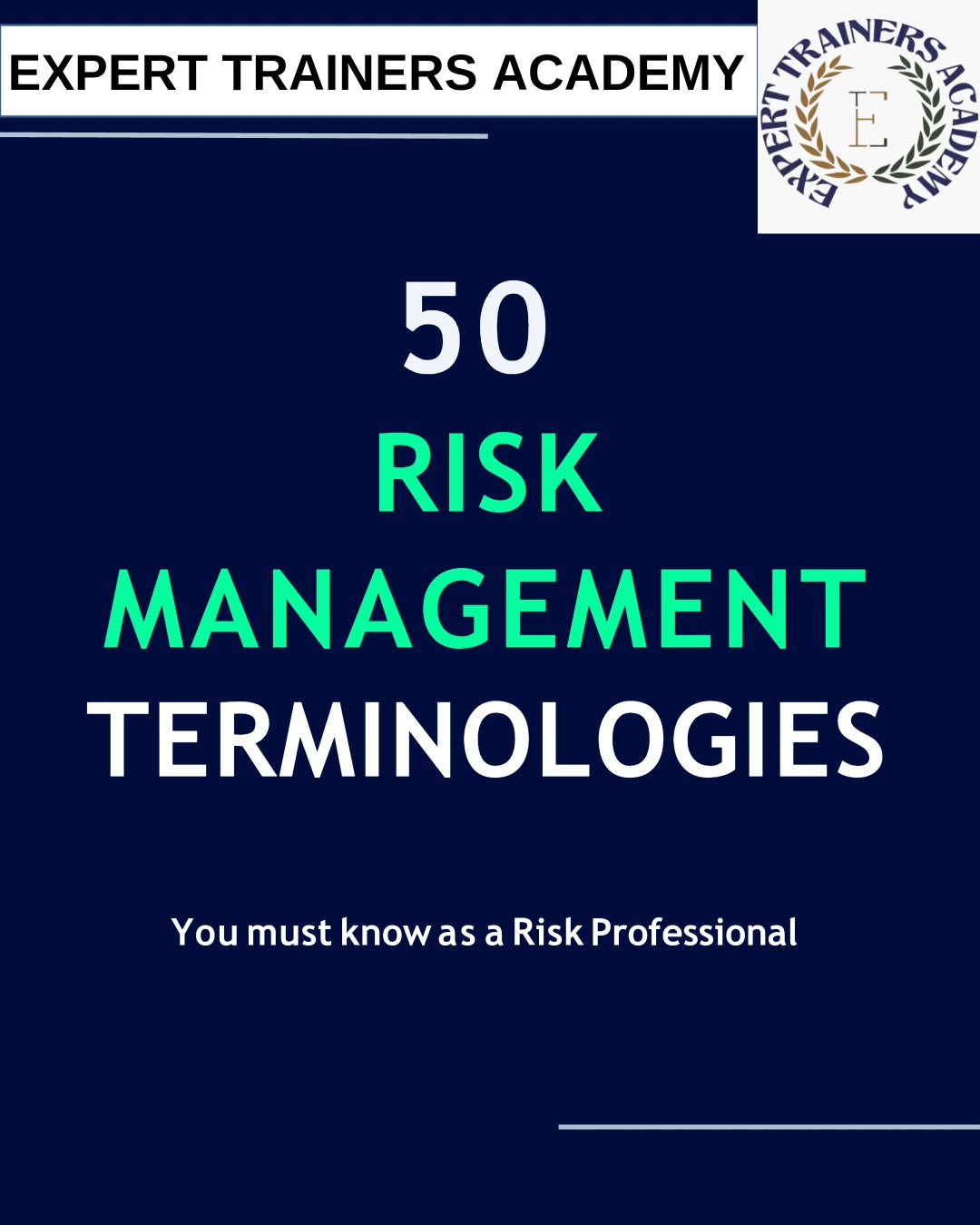 50 Risk Management Terminologies – Essential Glossary for Risk Professionals