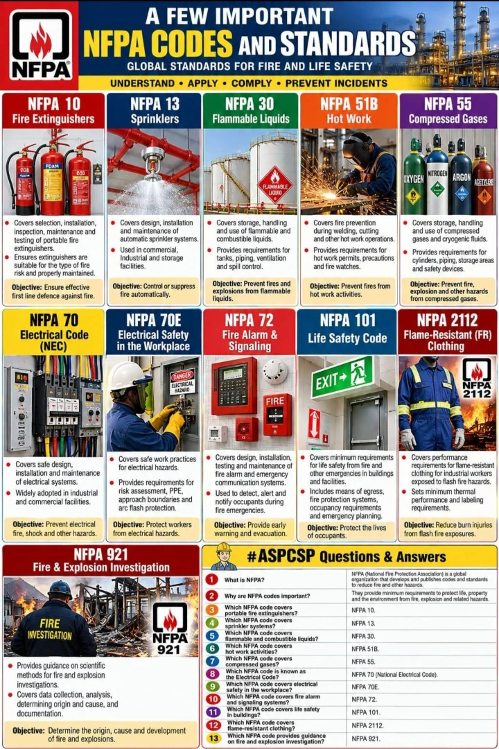 A Few Important NFPA Codes and Standards – Fire & Life Safety