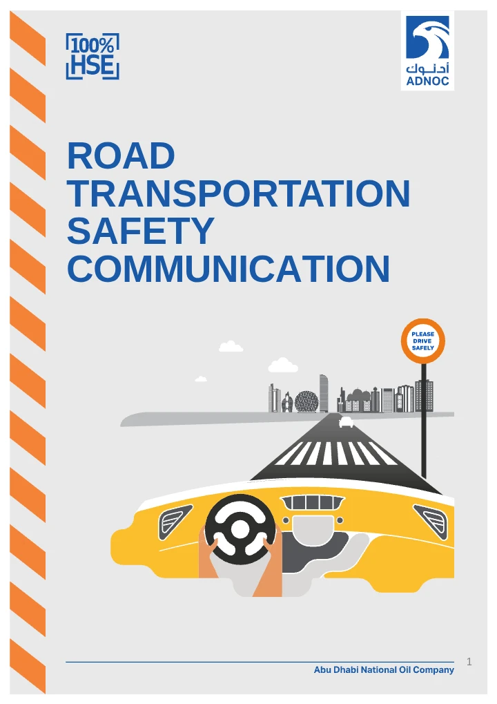 ROAD TRANSPORTATION SAFETY COMMUNICATION