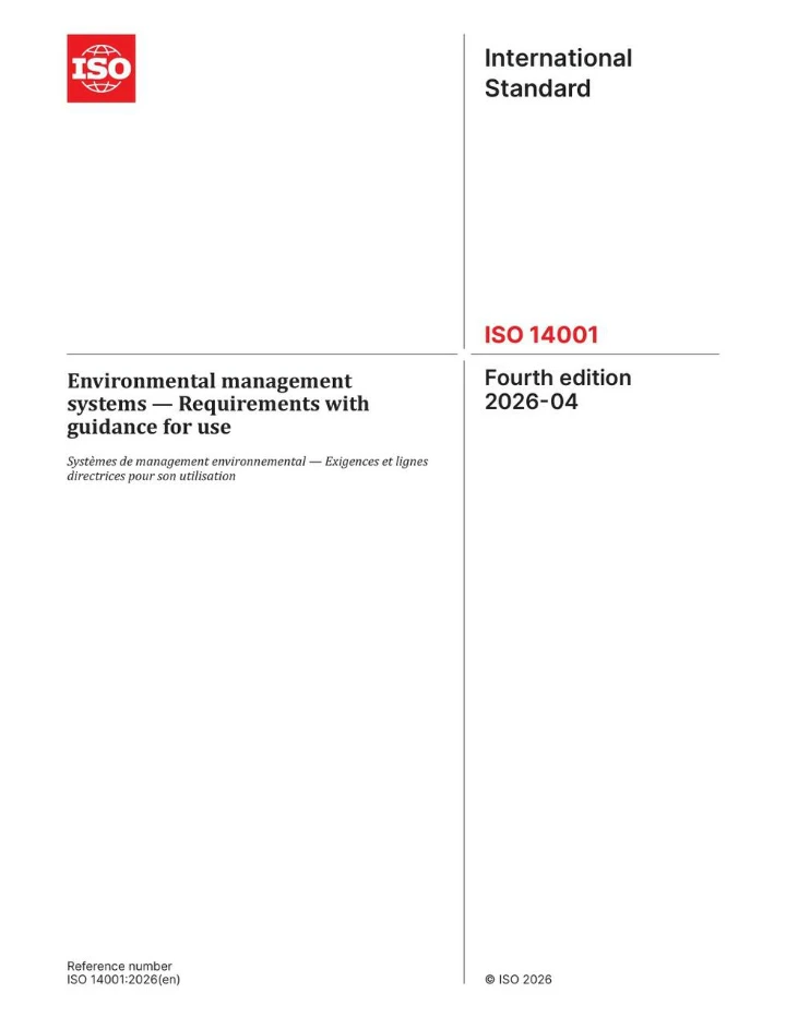 ISO 14001:2026 – Environmental Management Systems
