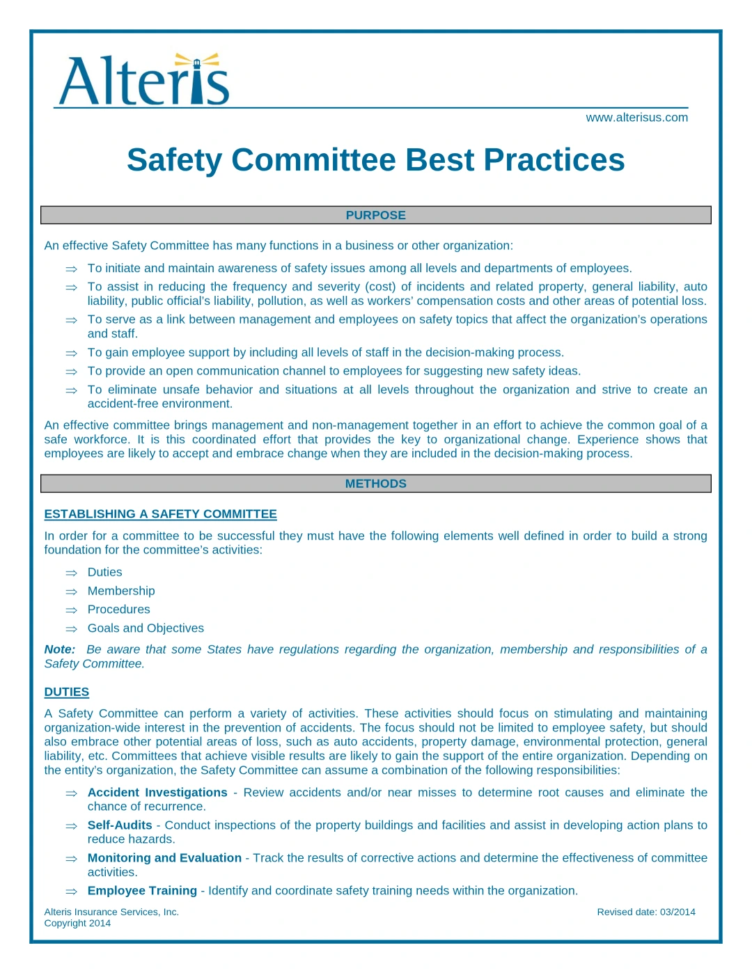 Safety Committee Best Practices