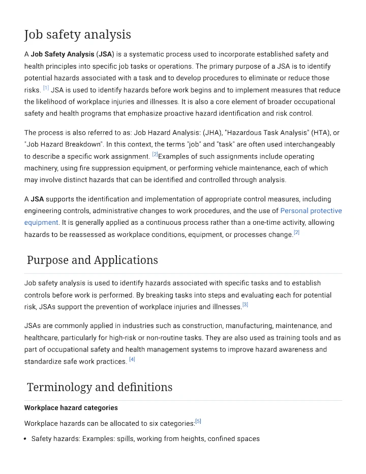 Job Safety Analysis (JSA) – Complete Guide