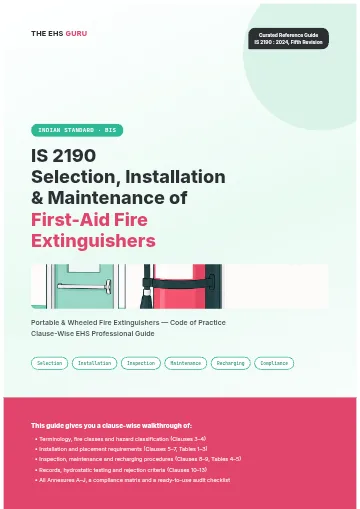 IS 2190:2024 – Selection, Installation & Maintenance of First-Aid Fire Extinguishers