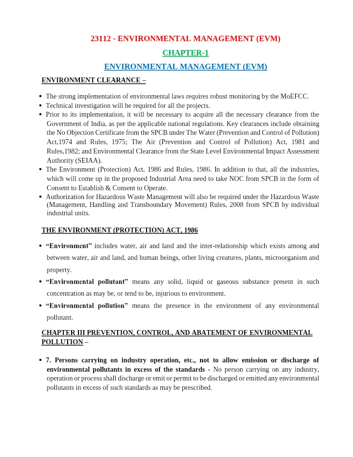 Chapter 1 – Environmental Management Systems | Environmental Management (EVM)
