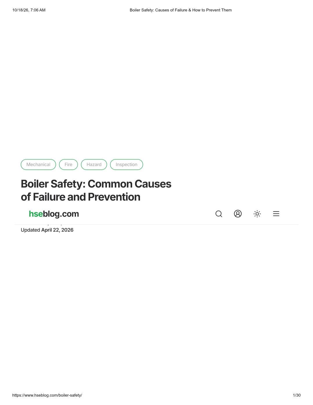 Boiler Safety – Common Causes of Failure and Prevention
