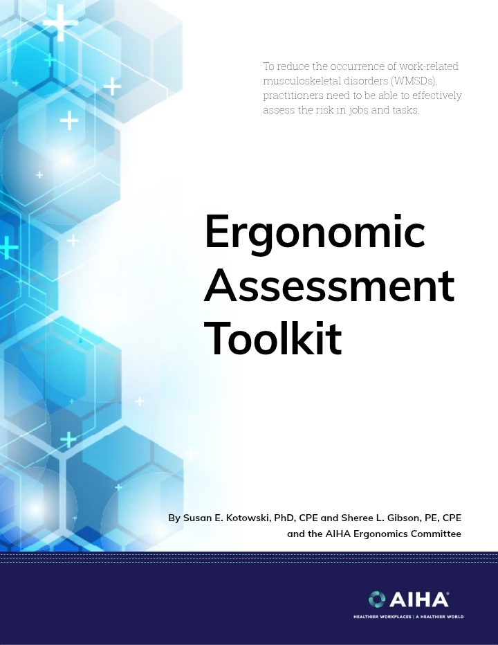 Ergonomic Assessment Toolkit – Workplace Musculoskeletal Disorder Risk Assessment Tools