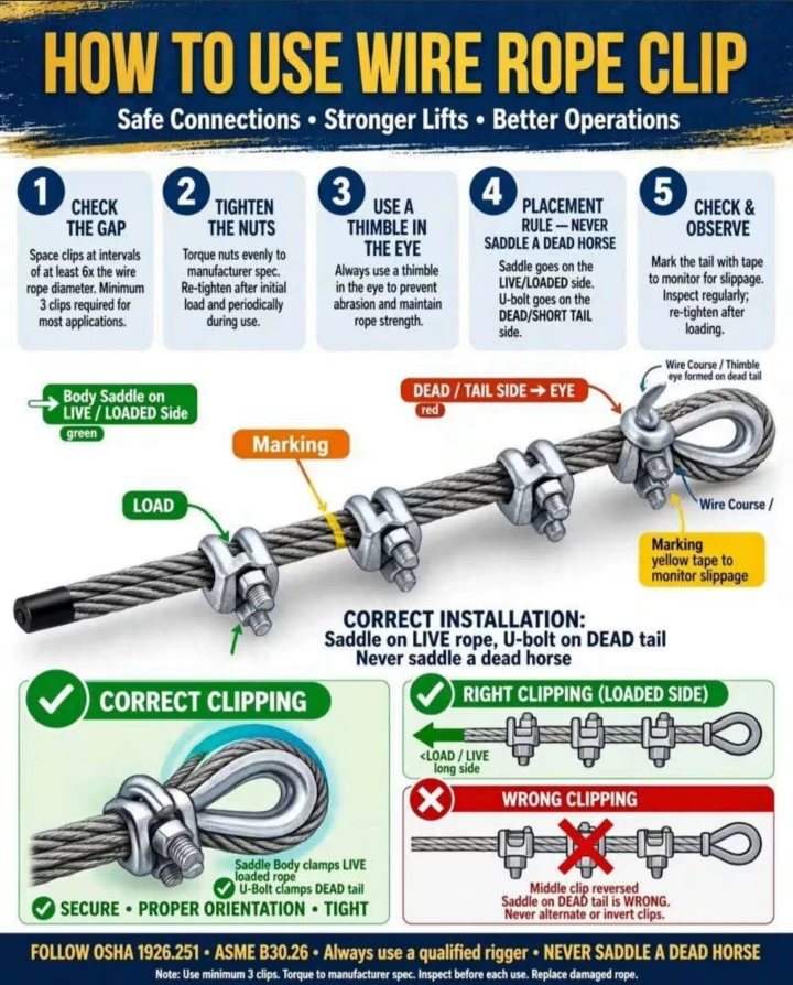 How to Use Wire Rope Clips – Safe Connections, Stronger Lifts & Better Operations