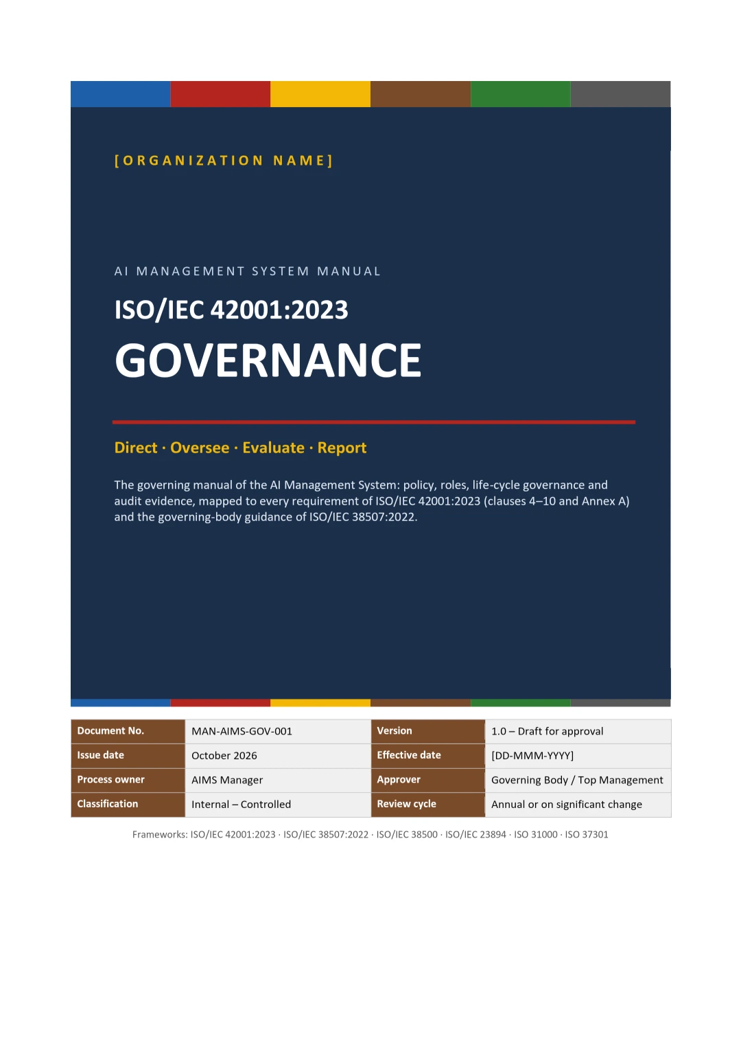 AI Management System Governance Manual – ISO/IEC 42001:2023