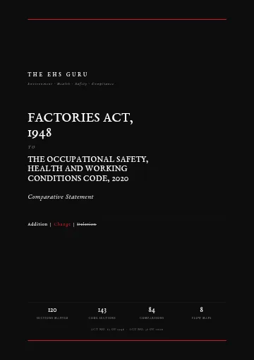 Factories Act, 1948 to OSHWC Code, 2020 – Comparative Statement