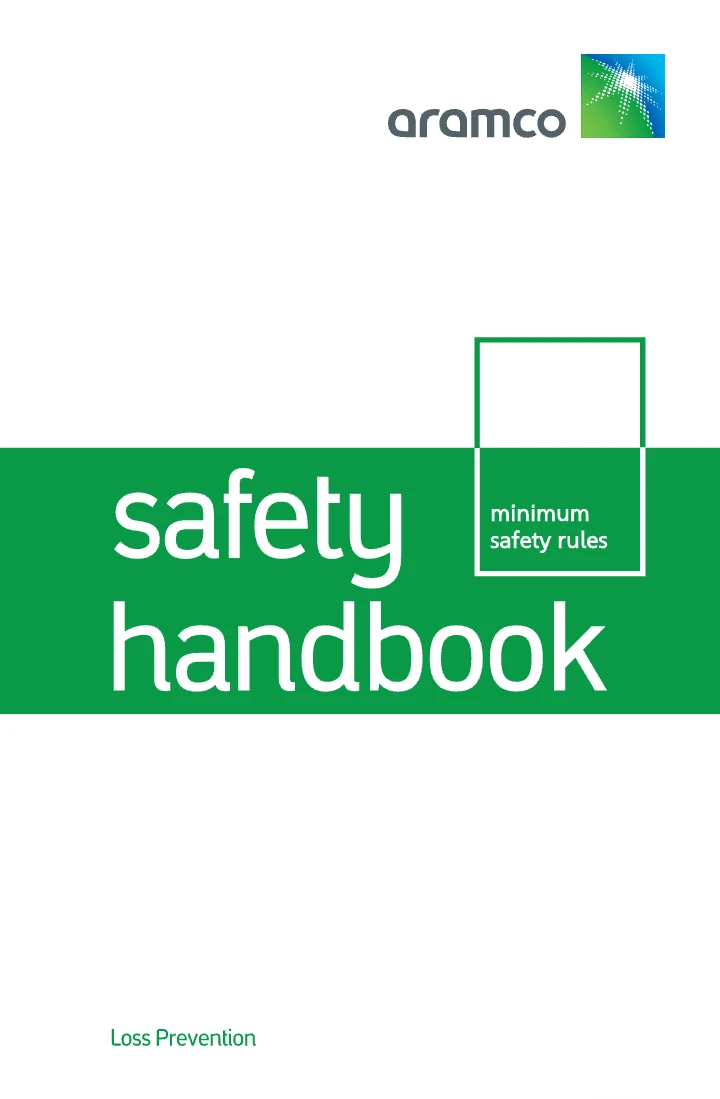Saudi Aramco Safety Handbook – Minimum Safety Rules