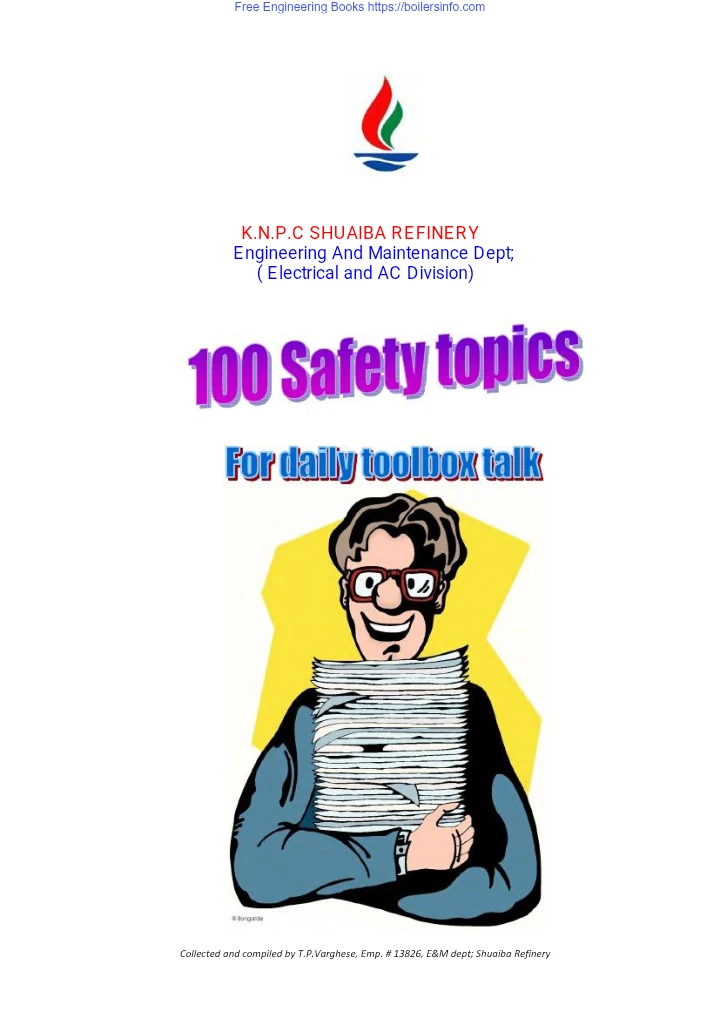 100 Safety Topics – Daily Toolbox Talk Handbook